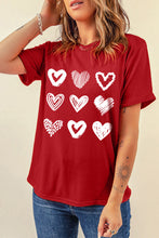 Load image into Gallery viewer, Heart Graphic Round Neck Tee