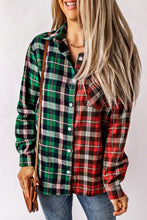 Load image into Gallery viewer, Plaid Collared Neck Long Sleeve Shirt