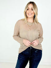 Load image into Gallery viewer, Zenana Solid Long Sleeve See-Through Wool Sweater