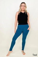 Load image into Gallery viewer, Zenana Cotton Wide Waistband Pocket Leggings