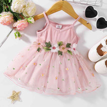 Load image into Gallery viewer, Embroidered Spaghetti Strap V-Neck Dress