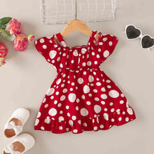 Load image into Gallery viewer, Printed Frill Trim Ruffle Hem Dress