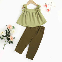 Load image into Gallery viewer, Ruffled Strap Tank and Pants Set