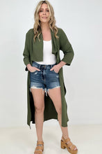 Load image into Gallery viewer, Jade By Jane Draped Front Long Body Jacket