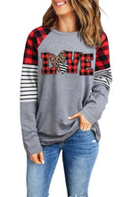 Load image into Gallery viewer, Mixed Print Graphic Raglan Sleeve Top