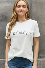 Load image into Gallery viewer, Simply Love Full Size ENJOY THE LITTLE THINGS Graphic Cotton Tee
