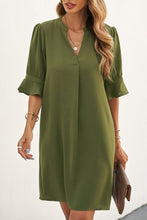 Load image into Gallery viewer, Ruffled Sleeve Shift Dress