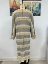 Load image into Gallery viewer, Striped Cuffed Sleeve Long Beach Kimono