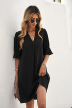 Load image into Gallery viewer, Ruffled Sleeve Shift Dress