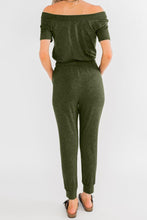 Load image into Gallery viewer, Green Living My Life Drawstring Jogger Jumpsuit