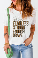 Load image into Gallery viewer, Slogan Graphic Round Neck Short Sleeve Tee