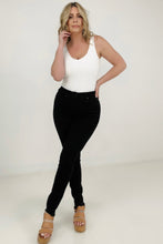 Load image into Gallery viewer, Judy Blue High Waist "Control Top" with Shark Hem & Back Shield Pkt Skinny Jeans