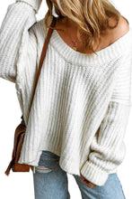 Load image into Gallery viewer, Ribbed Knit Round Neck Slouchy Chunky Sweater
