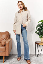 Load image into Gallery viewer, HEYSON Full Size Oversized Corduroy Button-Down Tunic Shirt with Bust Pocket