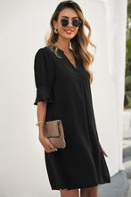Load image into Gallery viewer, Ruffled Sleeve Shift Dress