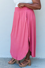 Load image into Gallery viewer, Doublju Comfort Princess Full Size High Waist Scoop Hem Maxi Skirt in Hot Pink