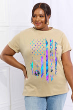 Load image into Gallery viewer, Simply Love Full Size NEVER GIVE UP Graphic Cotton Tee