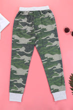 Load image into Gallery viewer, Green Camo Print Knit Sport Pants