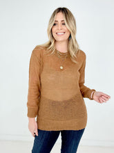 Load image into Gallery viewer, Zenana Solid Long Sleeve See-Through Wool Sweater