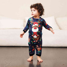 Load image into Gallery viewer, Reindeer Print Round Neck Jumpsuit