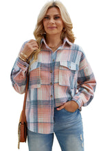 Load image into Gallery viewer, Double Take Plaid Dropped Shoulder Shacket