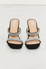 Load image into Gallery viewer, MMShoes Leave A Little Sparkle Rhinestone Block Heel Sandal in Black