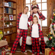 Load image into Gallery viewer, Raglan Sleeve Top and Plaid Pants Set