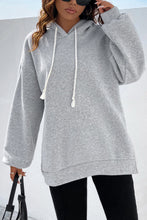 Load image into Gallery viewer, Side Zipper Dropped Shoulder Hoodie