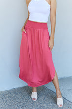 Load image into Gallery viewer, Doublju Comfort Princess Full Size High Waist Scoop Hem Maxi Skirt in Hot Pink