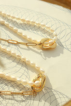 Load image into Gallery viewer, Half Pearl Half Chain Necklace