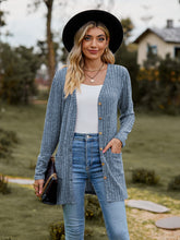 Load image into Gallery viewer, Ribbed Button-UP Cardigan with Pockets