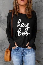 Load image into Gallery viewer, Hey Boo Loose Fit Crew Neck Graphic T Shirt