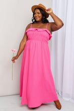 Load image into Gallery viewer, White Birch What In Carnation Full Size Shirred Sleeveless Dress