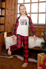 Load image into Gallery viewer, Slogan Graphic Top and Plaid Pants Set