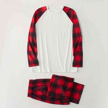 Load image into Gallery viewer, Raglan Sleeve Top and Plaid Pants Set
