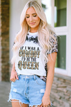 Load image into Gallery viewer, Slogan Graphic Leopard Round Neck Tee
