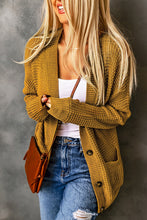 Load image into Gallery viewer, Drop Shoulder Button Down Pocketed Cardigan