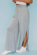 Load image into Gallery viewer, Side Slits Wide Leg High Waist Pants