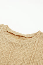 Load image into Gallery viewer, Solid Color Puffy Sleeve Textured Knit Top