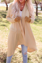 Load image into Gallery viewer, High-Low Open Front Cardigan with Pockets