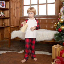 Load image into Gallery viewer, Raglan Sleeve Top and Plaid Pants Set
