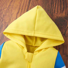 Load image into Gallery viewer, Tricolor Zip-Up Hooded Jumpsuit