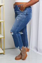 Load image into Gallery viewer, RISEN Full Size Frayed Hem Distressed Cropped Jeans