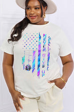 Load image into Gallery viewer, Simply Love Full Size NEVER GIVE UP Graphic Cotton Tee