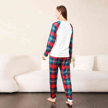 Load image into Gallery viewer, Graphic Round Neck Top and Plaid Pants Set