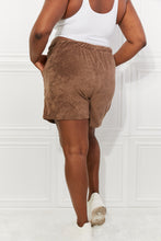 Load image into Gallery viewer, Zenana Full Size Poolside Pretty Terrycloth Drawstring Shorts in Mocha