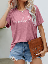 Load image into Gallery viewer, WEEKEND Flower Graphic Short Sleeve Tee