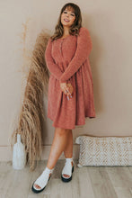Load image into Gallery viewer, Green Plus Mineral Washed Ribbed Henley Dress