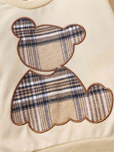Load image into Gallery viewer, Plaid Bear Graphic Tee and Plaid Print Pants Kit