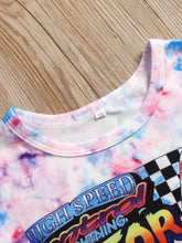 Load image into Gallery viewer, Graphic Tie-Dye Round Neck Short Sleeve Tee